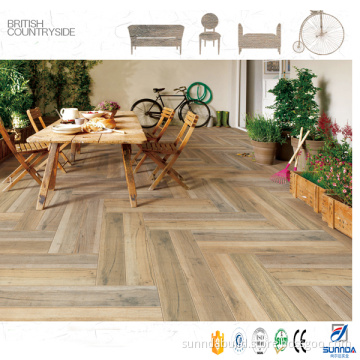 Hot export 150x600mm wood grain interior rustic porcelain wooden effect flooring tiles building materials from foshan